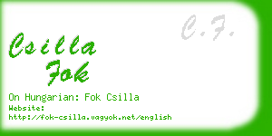 csilla fok business card